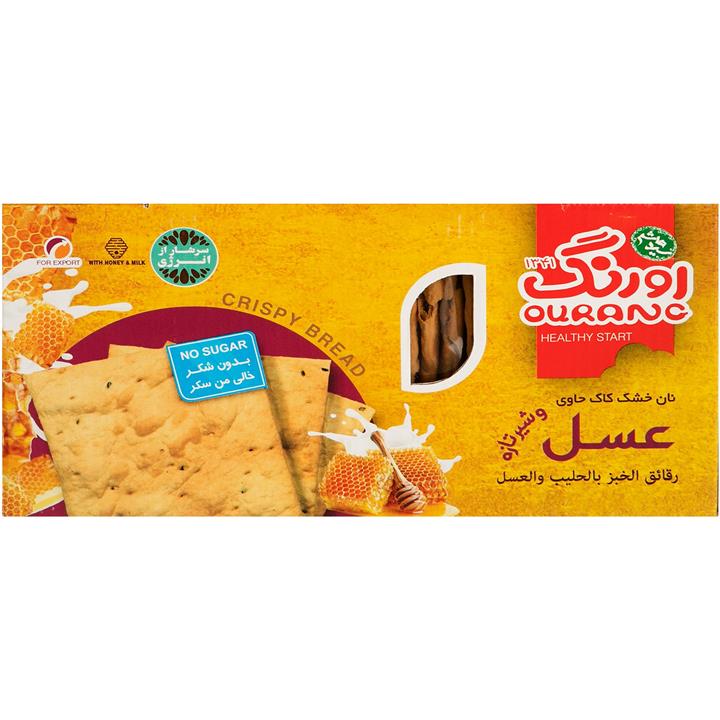 نان خشک کاک حاوی عسل و شیر اورنگ 380 گرمی